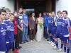Die schon traditionellen blauen und weißen Rosen