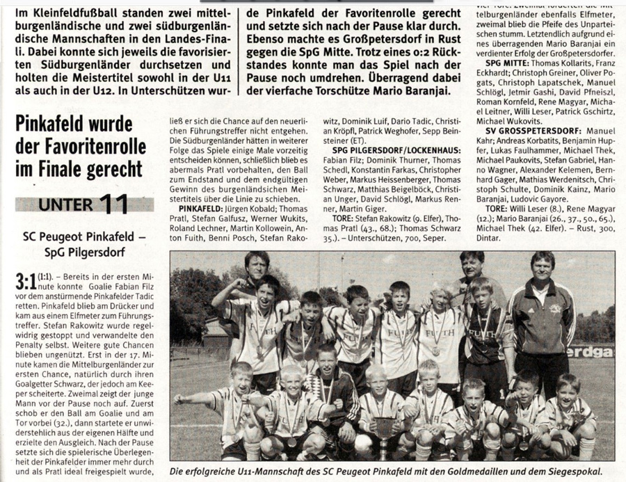 U11 Landesfinale 2001