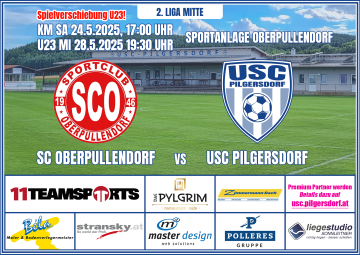 Spielankündigung SCO vs USCP Verschiebung U23